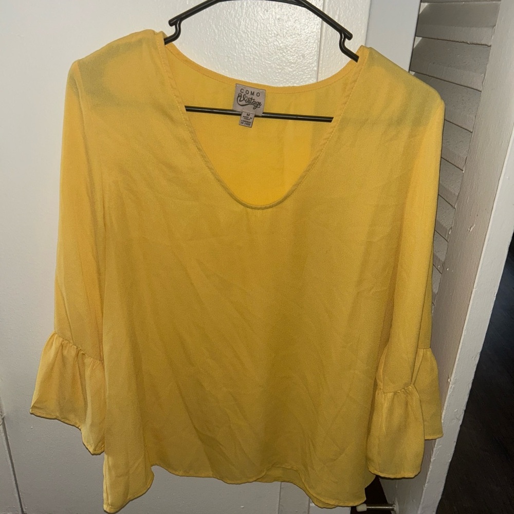 Como Vintage Sunny Yellow Blouse